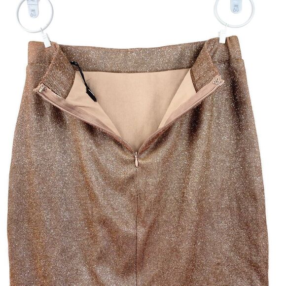 Lulus Love Me Now Wm’s Sz XS Matte Rose Gold Sequin Shimmer Bodycon Mini Skirt - Picture 6 of 11